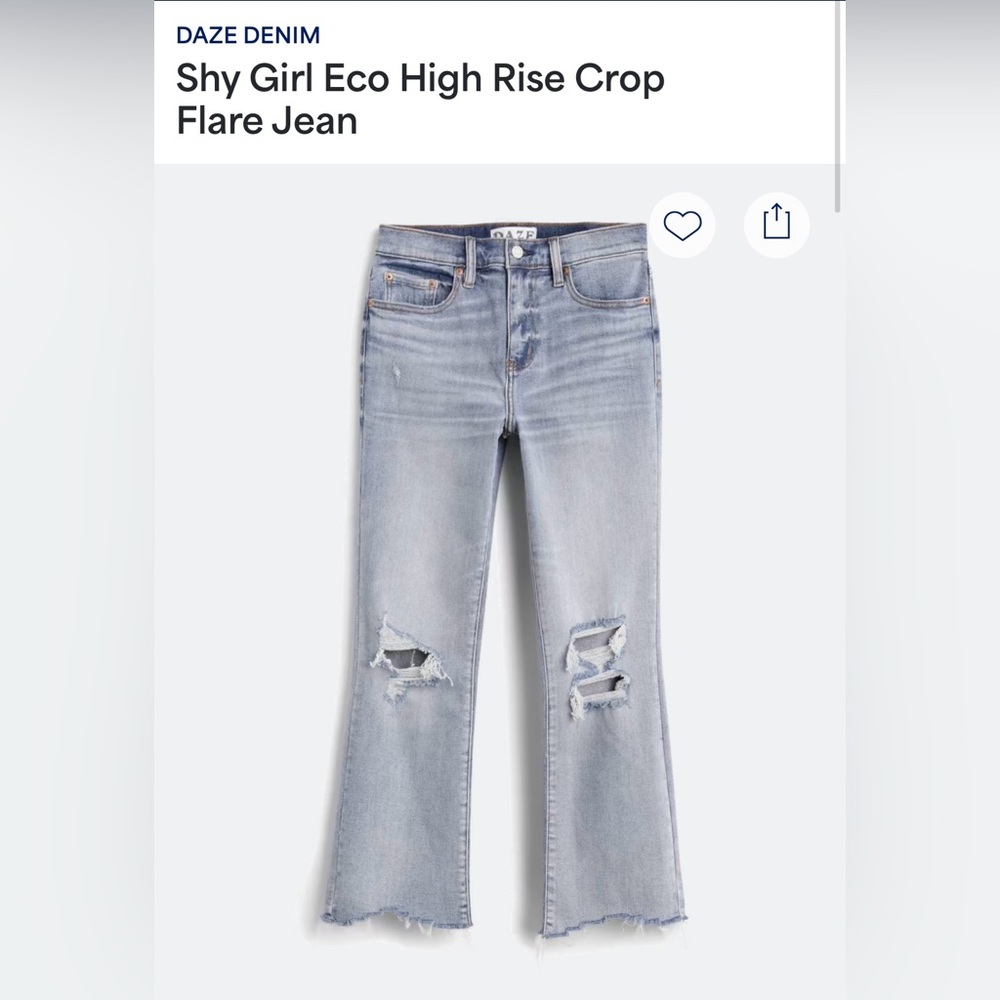 DAZE DENIM
Shy Girl Eco High Rise Crop
Flare Jean